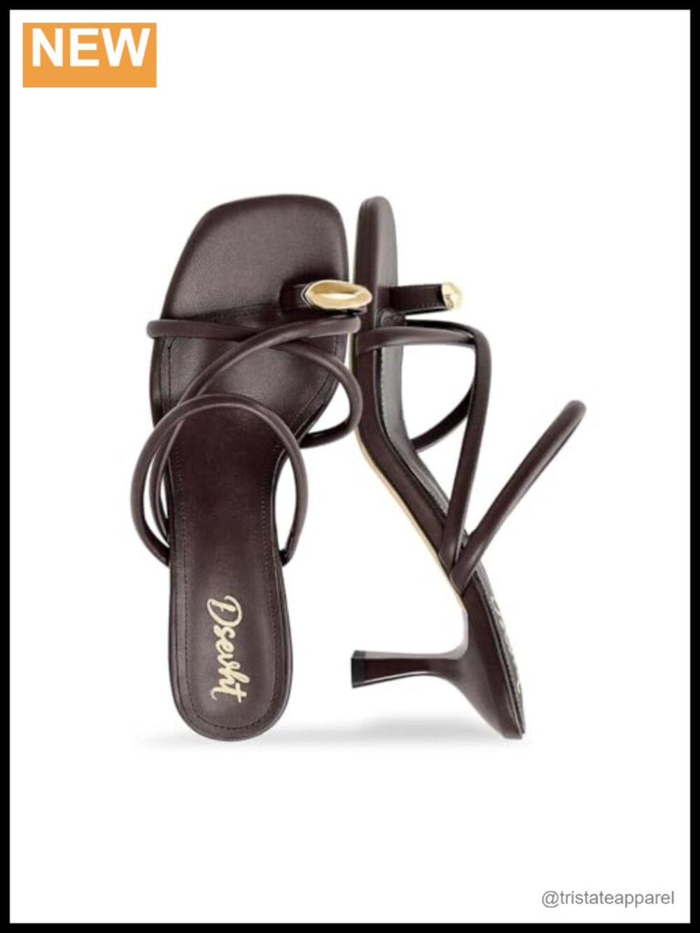Strappy Kitten Heel Sandals Square Open Toe Flip Flop Thong Heels for Women